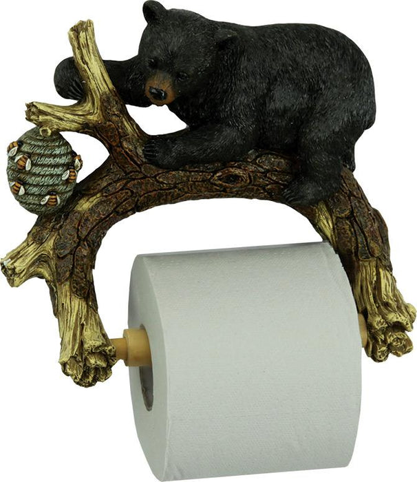 Bear on Tree Toilet Paper Holder Leisure The Cabin Depot- The Cabin Depot Off-Grid Off Grid Living Solutions Cabin Cottage Camp Solar Panel Water Heater Hunting Fishing Boats RVs Outdoors