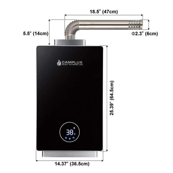 Camplux 12L High Capacity Indoor Tankless Water Heater — The Cabin Depot