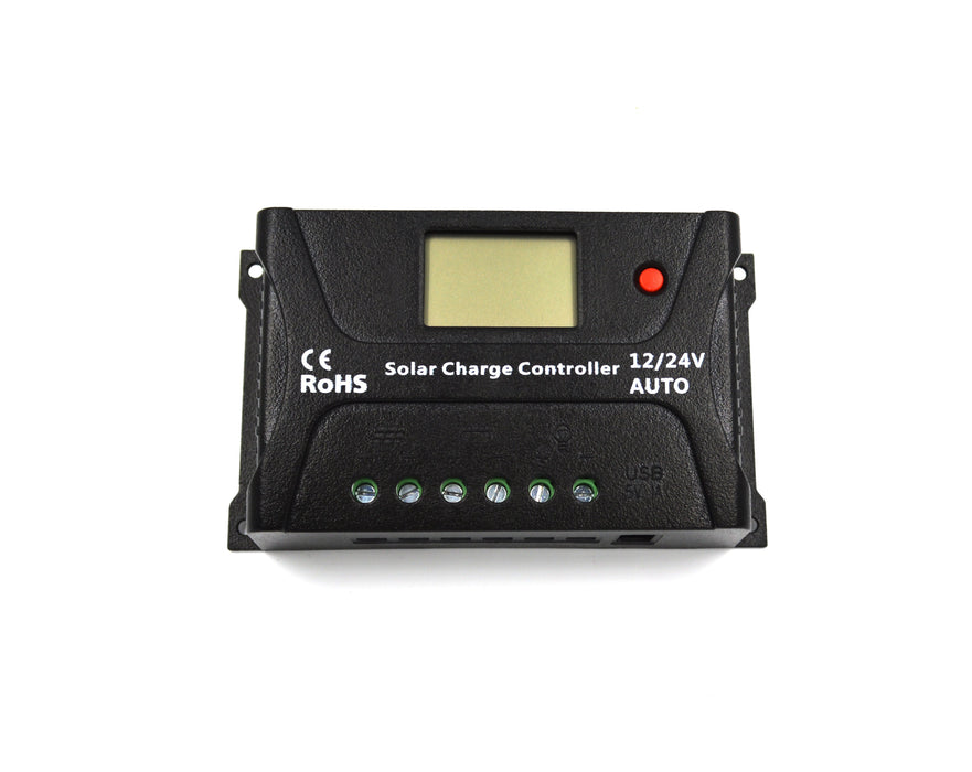 SRNE 20 Amp PWM Charge Controller  The Cabin Depot- The Cabin Depot Off-Grid Off Grid Living Solutions Cabin Cottage Camp Solar Panel Water Heater Hunting Fishing Boats RVs Outdoors