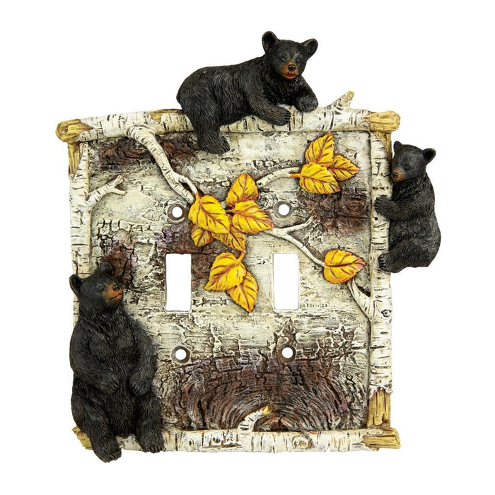 Switch Plate Cover Double - Birch Bear