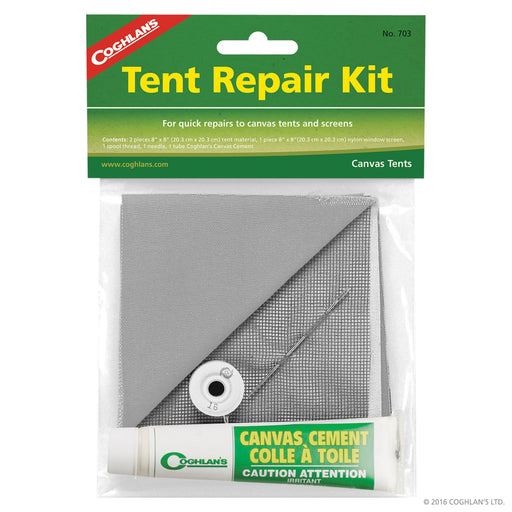 Coghlans Tent Repair Kit Camping / Outdoors Coghlans- The Cabin Depot Off-Grid Off Grid Living Solutions Cabin Cottage Camp Solar Panel Water Heater Hunting Fishing Boats RVs Outdoors