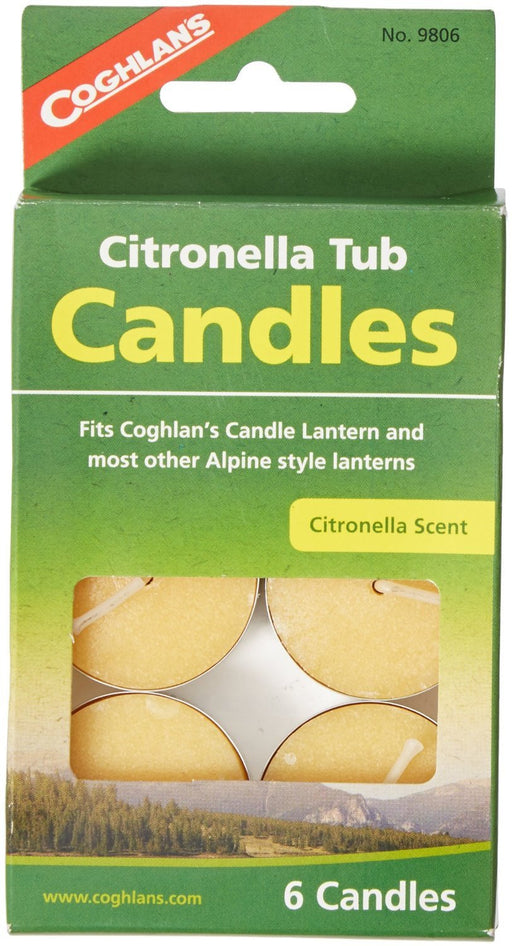 Coghlans Citronella Tub Candles (6 candles) Camping / Outdoors Coghlans- The Cabin Depot Off-Grid Off Grid Living Solutions Cabin Cottage Camp Solar Panel Water Heater Hunting Fishing Boats RVs Outdoors