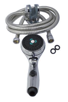 Eccotemp Chrome Shower Head and Stainless Steel Hose Water Heater Eccotemp- The Cabin Depot Off-Grid Off Grid Living Solutions Cabin Cottage Camp Solar Panel Water Heater Hunting Fishing Boats RVs Outdoors