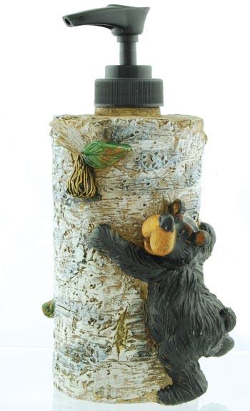 Willie Bear Birch Soap Dispenser  The Cabin Depot- The Cabin Depot Off-Grid Off Grid Living Solutions Cabin Cottage Camp Solar Panel Water Heater Hunting Fishing Boats RVs Outdoors