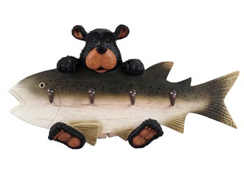 Willie Bear Fish Coat Rack