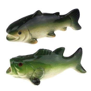 Fish Salt and Pepper Shakers Leisure Wilcor- The Cabin Depot Off-Grid Off Grid Living Solutions Cabin Cottage Camp Solar Panel Water Heater Hunting Fishing Boats RVs Outdoors