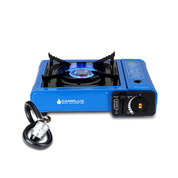 Camplux Dual Fuel (Propane & Butane) Portable Outdoor Camping Gas Stove, Single Burner with Carry Case