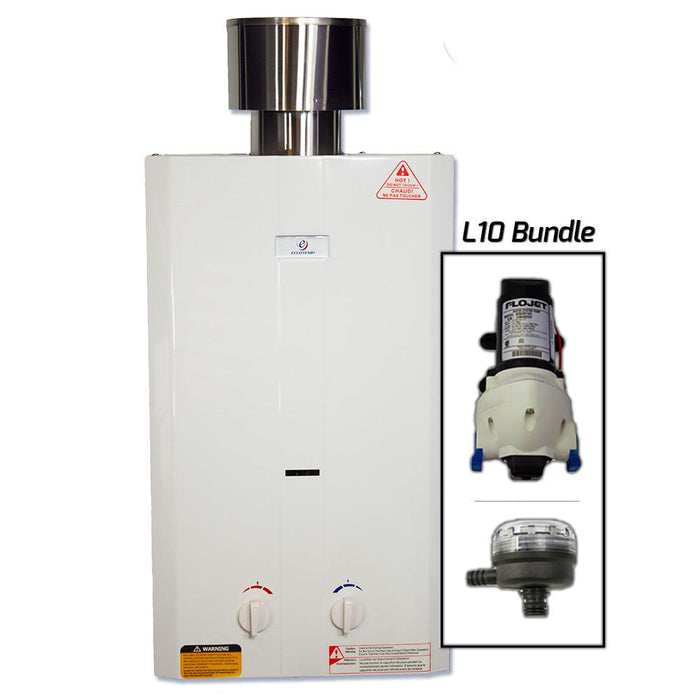 Eccotemp L10 Tankless Water Heater w/ Flojet Pump & Strainer Water Heater Eccotemp- The Cabin Depot Off-Grid Off Grid Living Solutions Cabin Cottage Camp Solar Panel Water Heater Hunting Fishing Boats RVs Outdoors