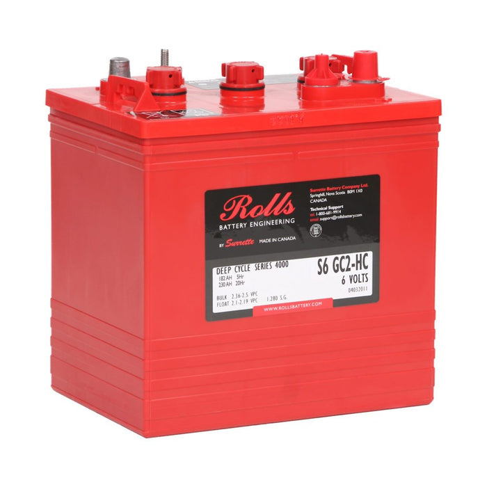 Rolls S6 GC2-HC 6v 241Ah Flooded Deep Cycle Battery *In Stock!*