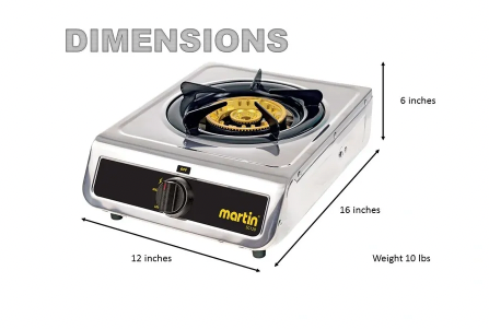 Martin SG128 Propane Hot Plate Cooking Stove - 12,800