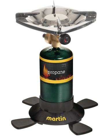 MARTIN Portable Outdoor Single Burner 10,000 Btu Bottle Top Propane Stove