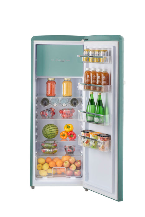 UNIQUE Classic Retro 8 cu. ft. Single Door Refrigerator with Freezer