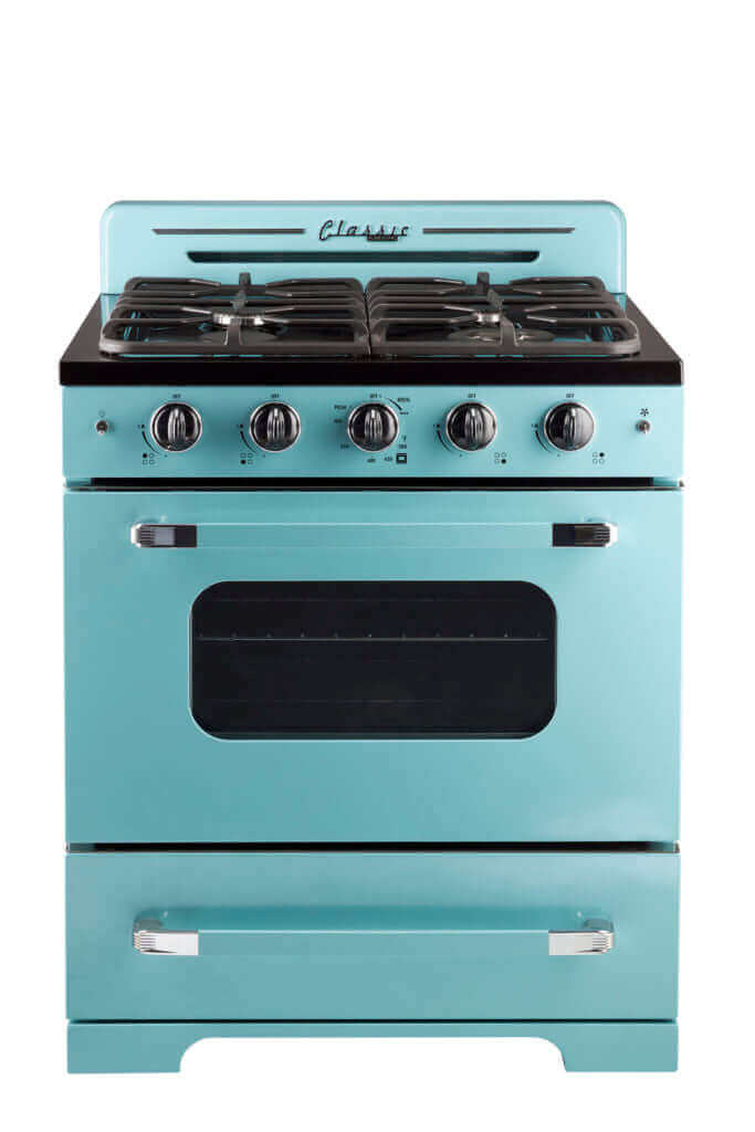 UNIQUE Classic Retro 30” Convection Gas Range (Electronic Ignition