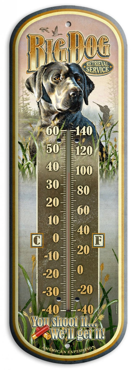 Vintage Ad Large 17” Tin Thermometers Leisure The Cabin Depot- The Cabin Depot Off-Grid Off Grid Living Solutions Cabin Cottage Camp Solar Panel Water Heater Hunting Fishing Boats RVs Outdoors